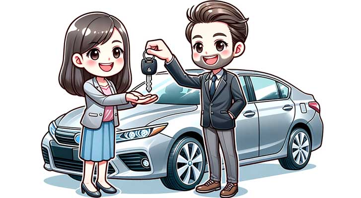couple with temporary car insurance